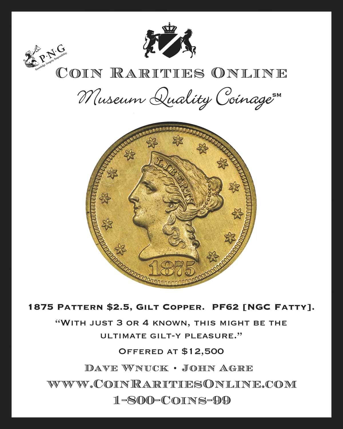 1875 Pattern $2 5 Ad